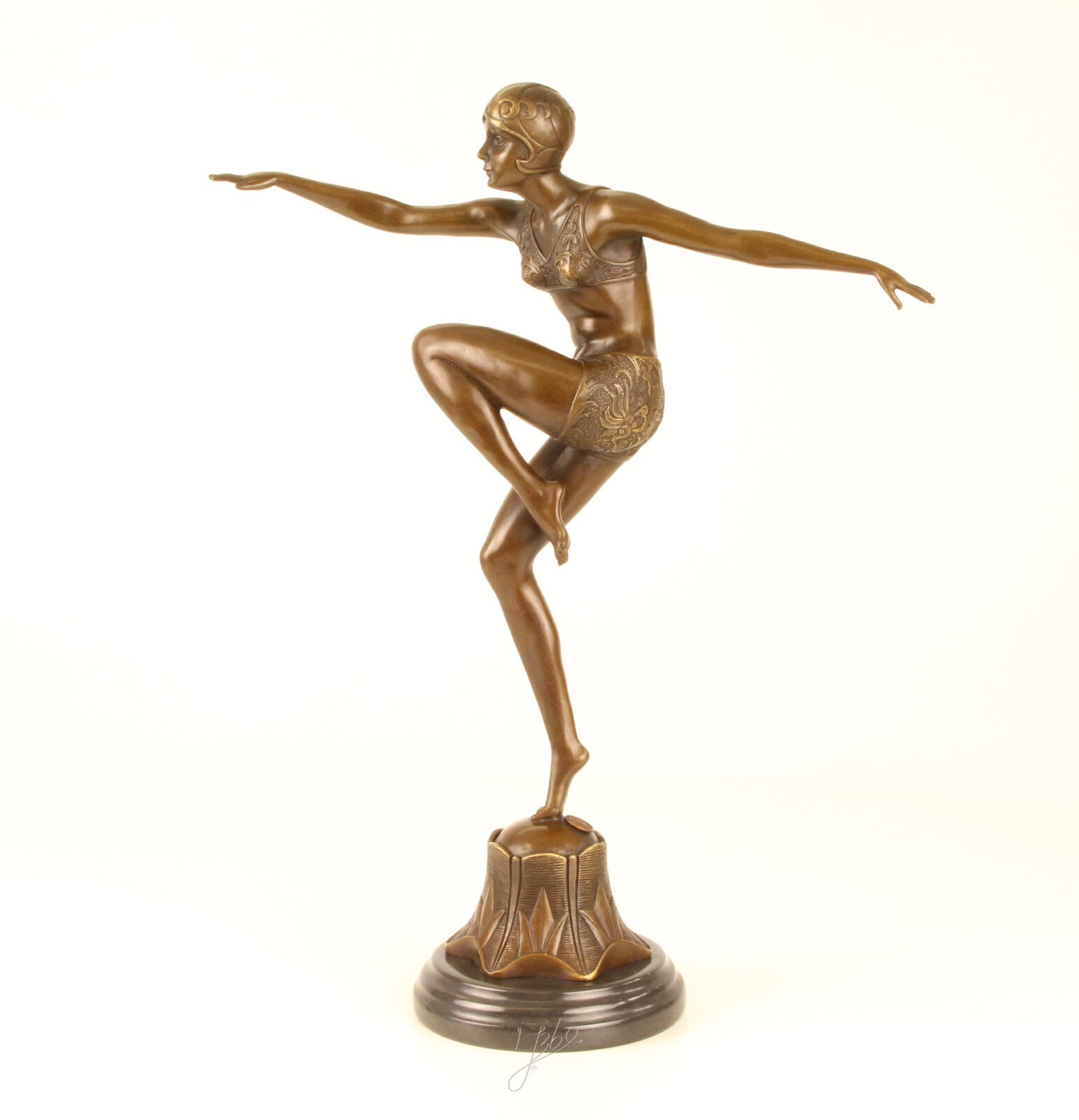 Statue Sculpture Bronze Art Déco Nouveau Danseuse Avec Brio DSBJ-25 Moderne