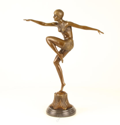 Statue Sculpture Bronze Art Déco Nouveau Danseuse Avec Brio DSBJ-25 Moderne