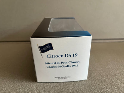 Voiture Miniature Citroen DS 19 Attentat Petit Clamart De Gaulle 1962 au 1/43
