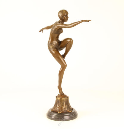 Statue Sculpture Bronze Art Déco Nouveau Danseuse Avec Brio DSBJ-25 Moderne