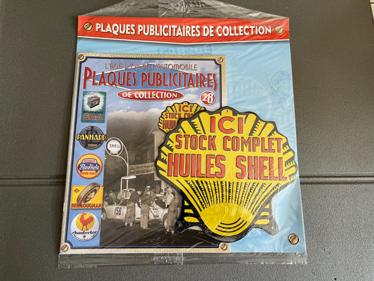 Plaque Métal Voiture Automobile Publicitaire Collection Huiles Shell