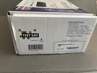 Décodeur TV HD Satellite TNTSat CGV Premio SAT HD-W7 Camping Car
