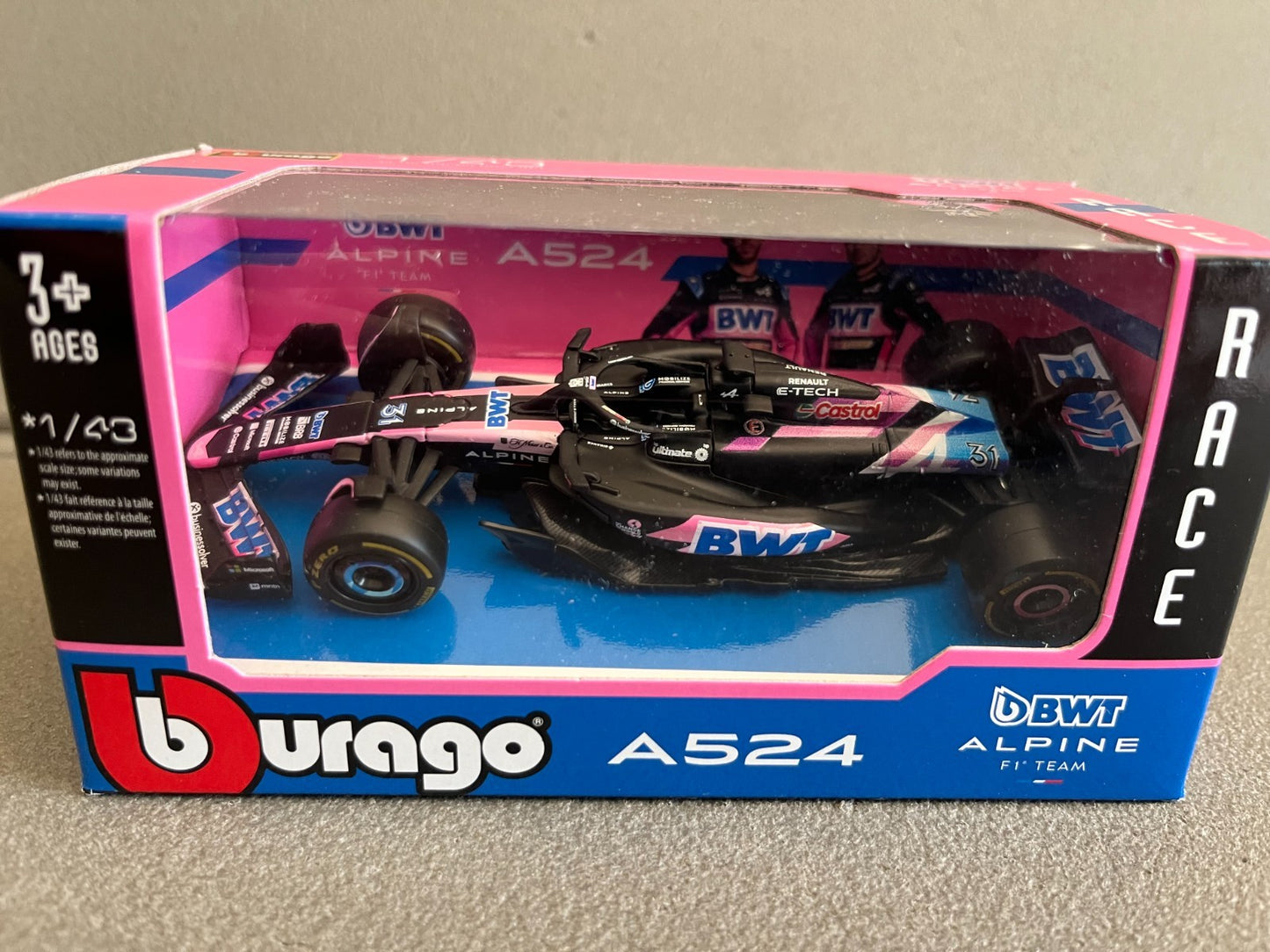 Voiture miniature Collection Formule 1 F1 Alpine A524 GP Burago au 1/43