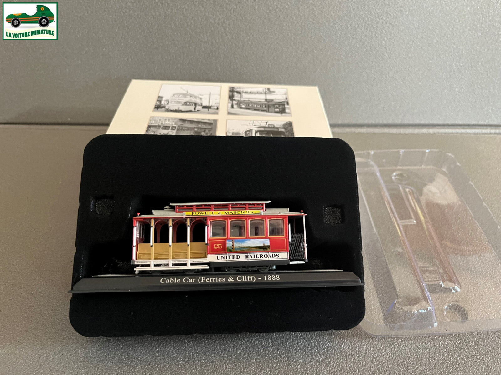 Voiture Miniature Tramway Cable Car Ferries & Cliff 1888 Ixo Atlas au 1/87