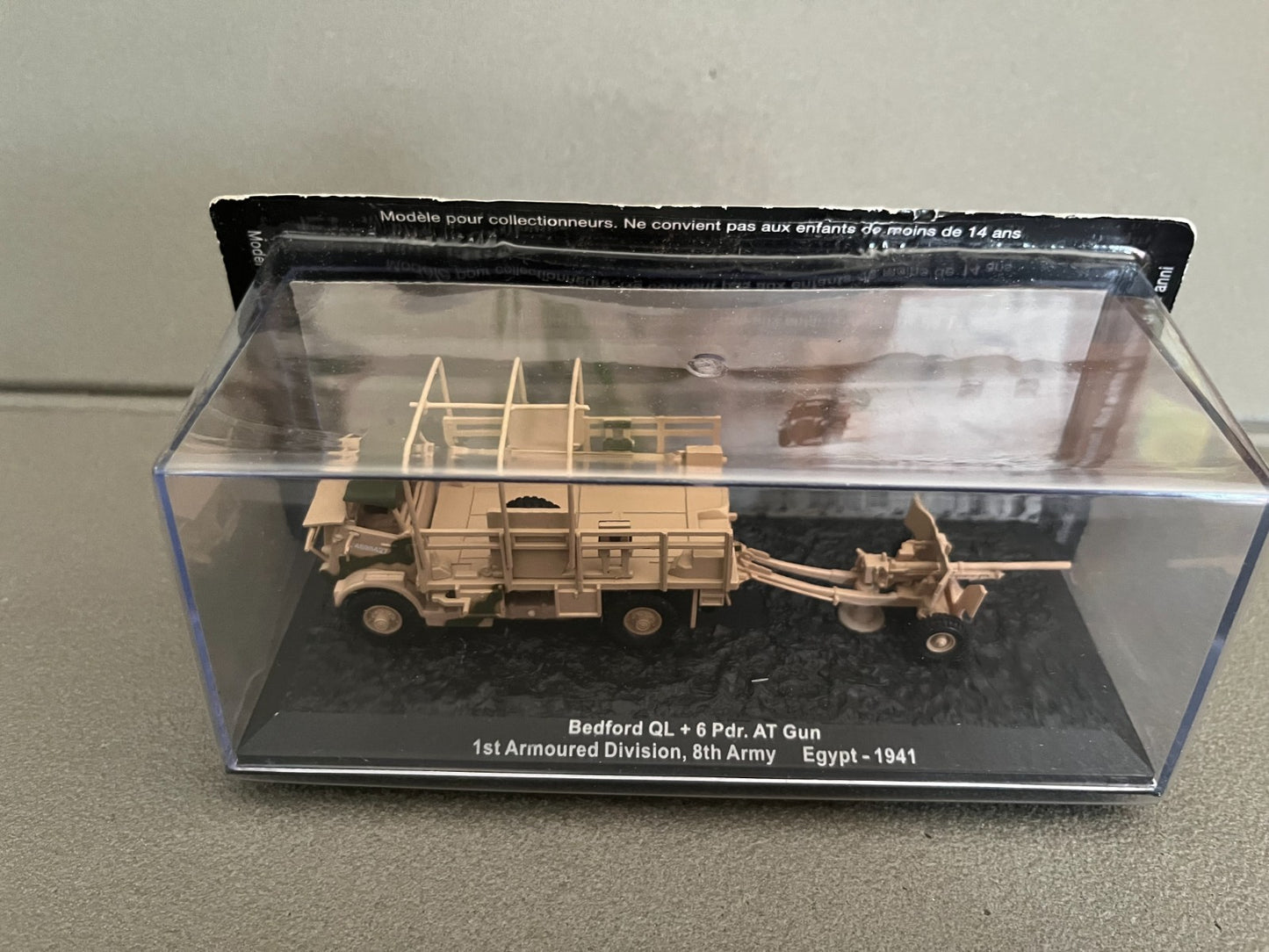 Miniature Militaire Char Tank Blindé Bedford QL + 6 Pdr. At Gun Altaya 1/72