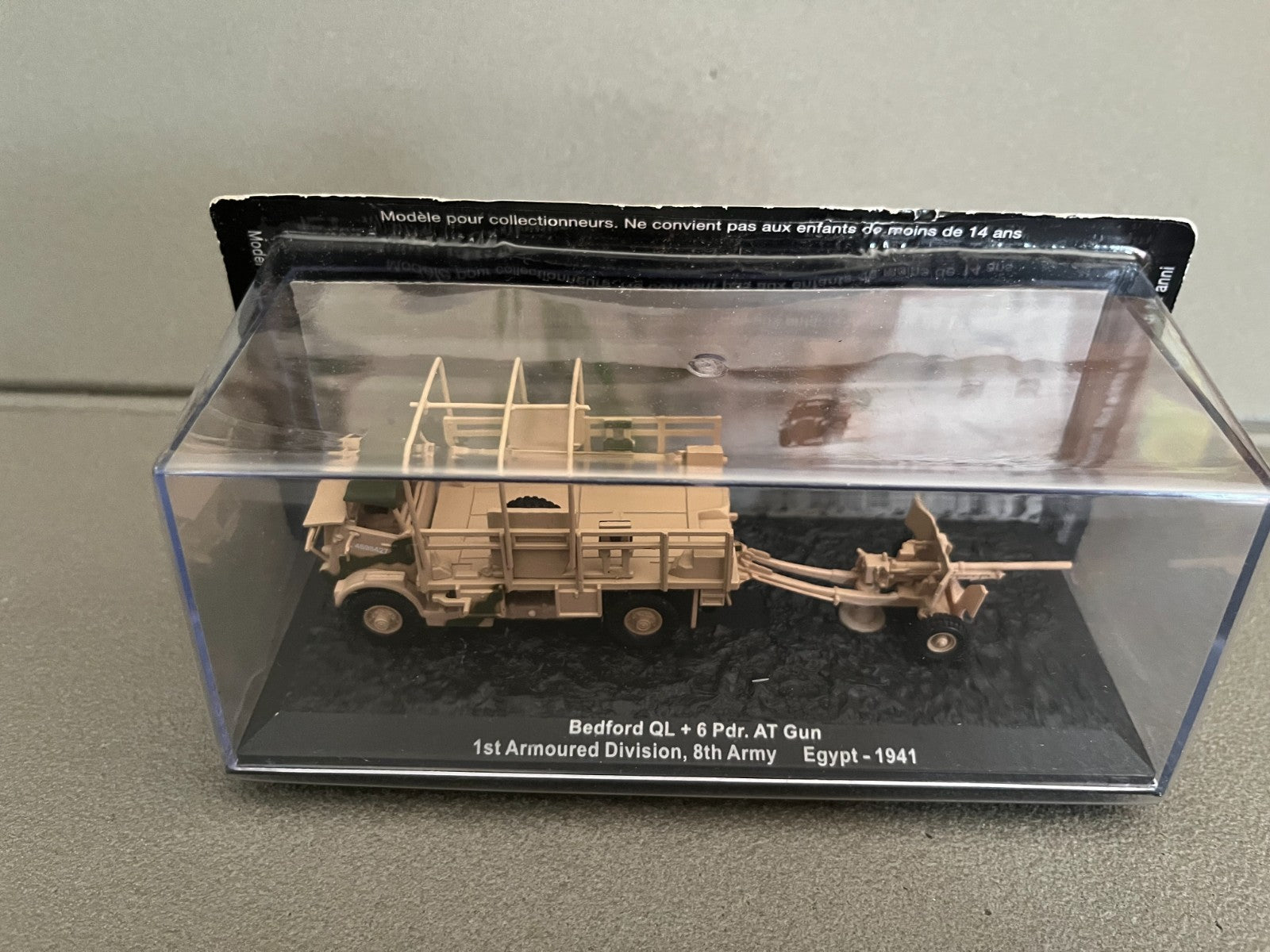 Miniature Militaire Char Tank Blindé Bedford QL + 6 Pdr. At Gun Altaya 1/72