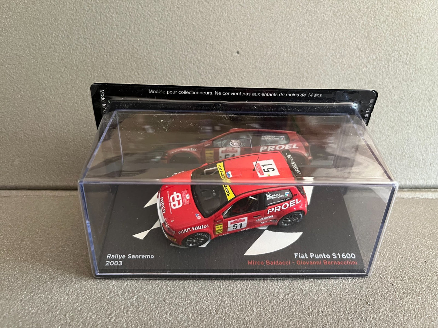 Voiture Miniature Fiat Punto S1600 Rallye Sanremo 2003 au 1/43