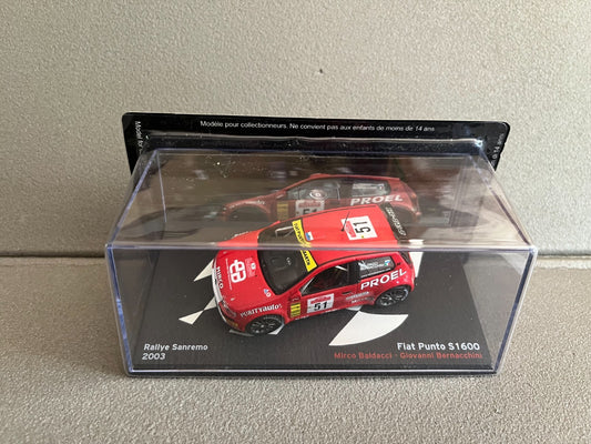 Voiture Miniature Fiat Punto S1600 Rallye Sanremo 2003 au 1/43