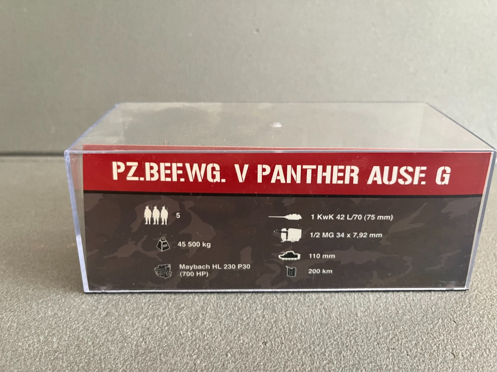 Miniature Militaire Char Tank Blindé Pz.Bef.Wg. V Panther Ausf. G Altaya 1/72