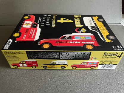 Maquette à monter Voiture miniature R4 Renault 4 Fourgonnette Service Ebbro 1/24