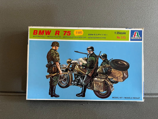 Maquette Militaire Figurine Soldat Moto BMW R75 Italeri 1/35