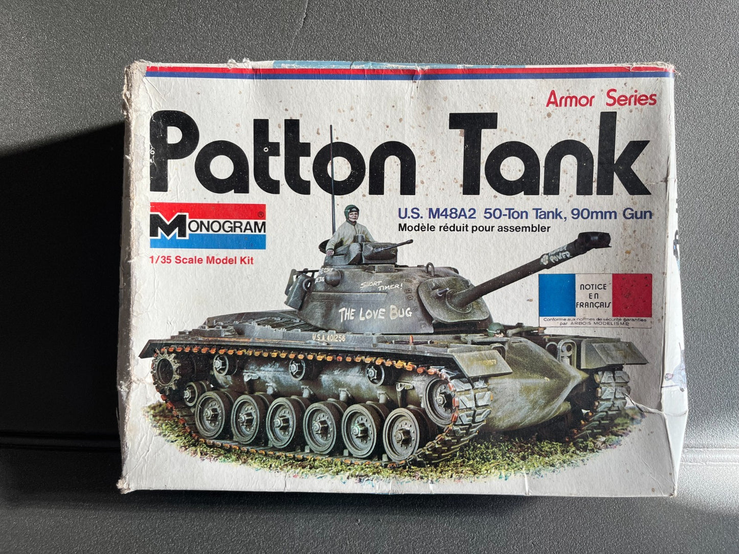 Maquette Militaire Char Tank Patton U.S. M48A2 Monogram 1/32