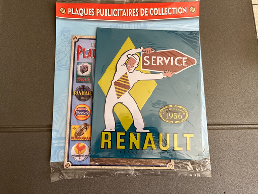 Plaque Métal Voiture Automobile Publicitaire Collection Renault Service