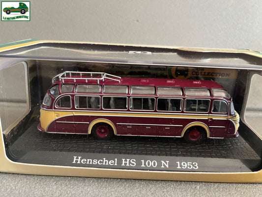 Voiture miniature Henschel HS 100 N 1953 Autobus Bus Collection Atlas 1/72