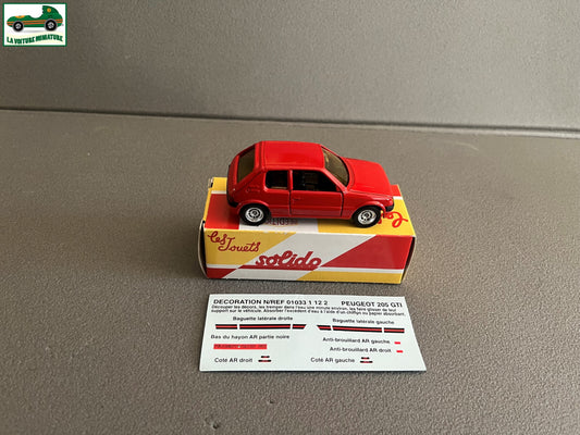 Voiture Miniature Peugeot 205 GTI 1984 Solido Hachette 1/43