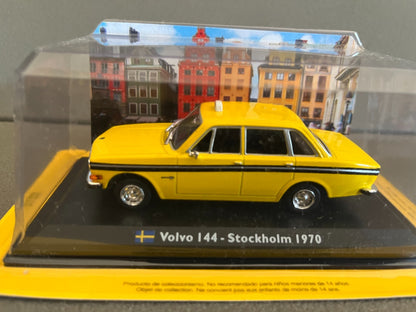 Voiture Miniature Volvo 144 Stockholm 1970 Taxi du Monde au 1/43