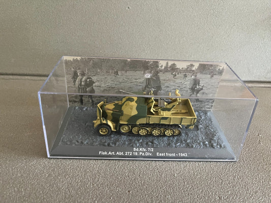 Miniature Militaire Char Tank Blindé Sd.Kfz. 7/2 Flak Art Abt 72 Altaya 1/72
