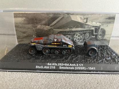 Miniature Militaire Char Tank Blindé Sd.Kfz. 252 + Sd.anh. 3 1/1 Altaya 1/72