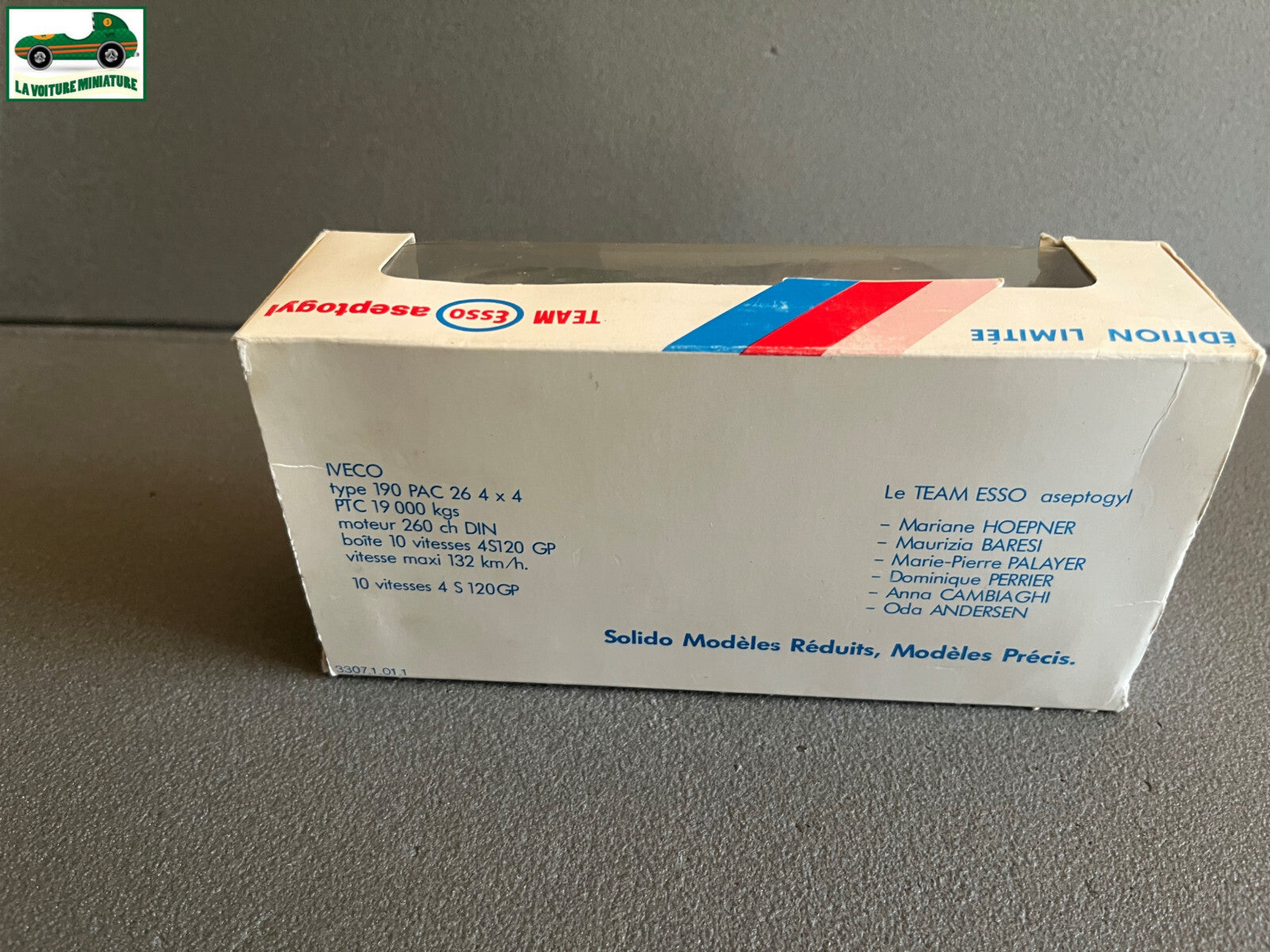 Voiture miniature camion Iveco Rallye team Esso Solido 1/50