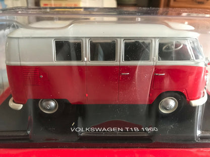 Voiture Miniature Volkswagen T1B 1960 Combi Auto Vintage Hachette au 1/24