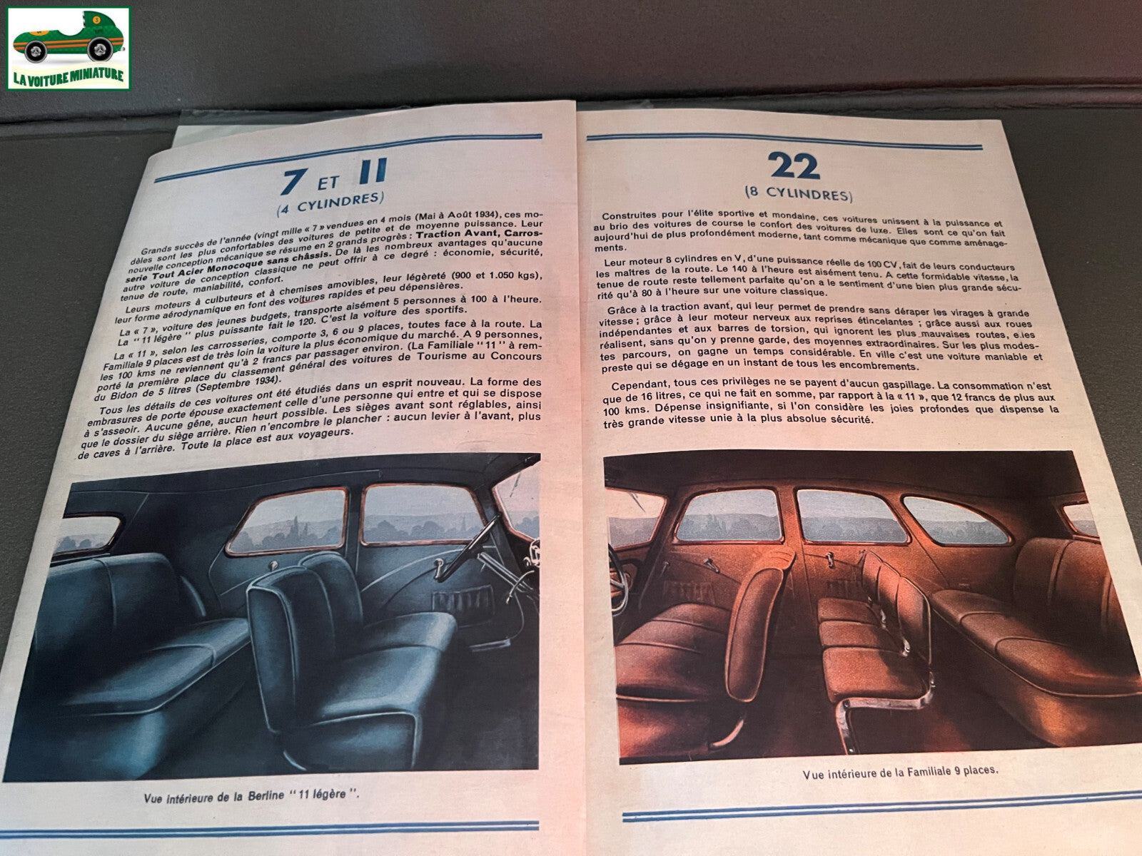 Voiture Miniature Lot Documentation Revue Carte Citroen Traction Atlas Editions
