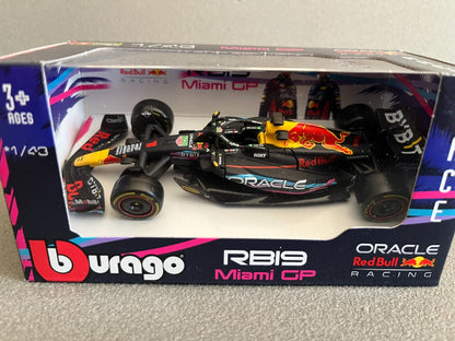 Voiture miniature Collection Formule 1 F1 Red Bull RB19 Miami Burago au 1/43