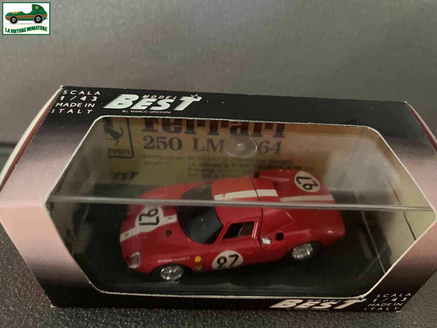 Voiture Miniature Ferrari 250 LM 1964 Le Mans 65 Best au 1/43