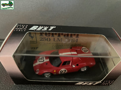 Voiture Miniature Ferrari 250 LM 1964 Le Mans 65 Best au 1/43