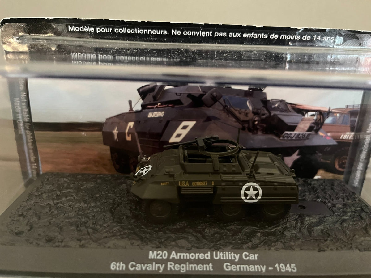 Miniature Militaire Char Tank Blindé M20 Armored Utility Car 1945 Altaya 1/72