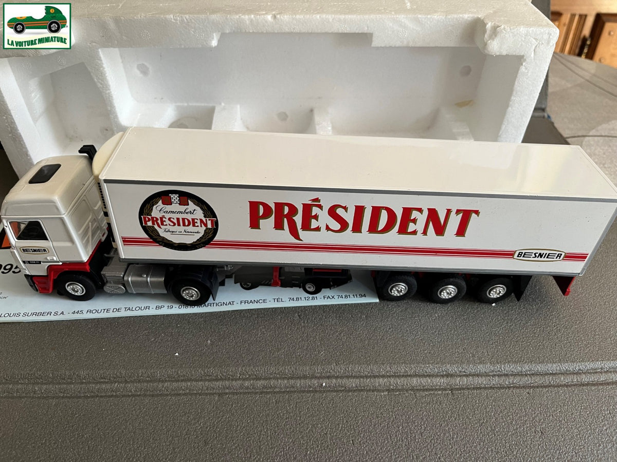 Camion Semi Remorque Renault R350 Camembert Président Besnier Eligor LBS au 1/43