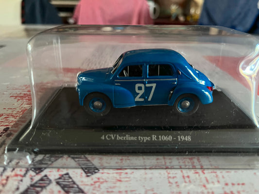 Voiture Miniature Renault 4CV 4 CV Berline type R 1060 1948 #27 Eligor 1/43