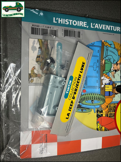 Voiture miniature Maquette Tintin Jeep D'Objectif Lune Hachette N°6 au 1/8