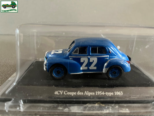 Voiture Miniature Renault 4CV Coupe des Alpes 1954 Eligor au 1/43