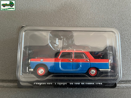 Voiture Miniature Peugeot 404 L'Equipe 1962 Tour de France Vélo Norev 1/43