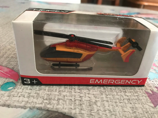 Voiture miniature Hélicoptère Sécurité Secours Norev Emergency 3 inches 1/64