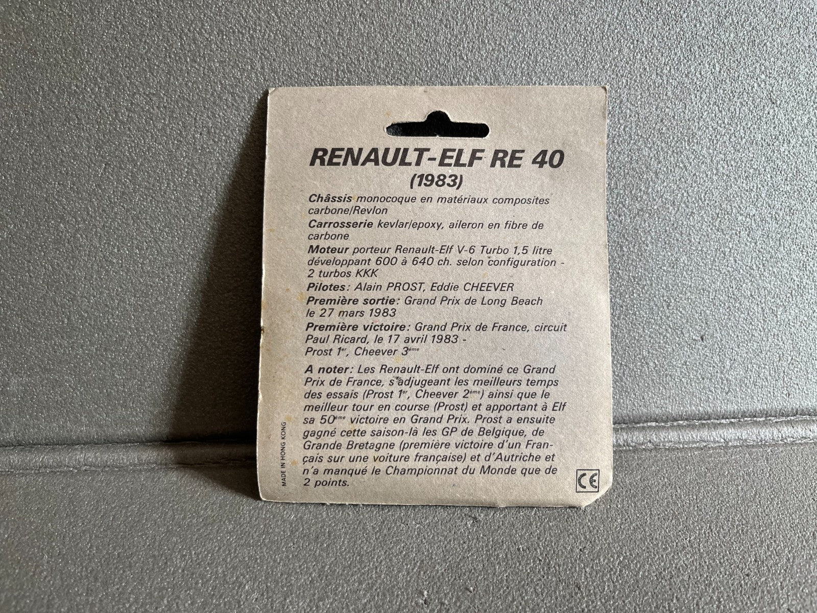 Voiture miniature F1 Renault Elf RE 40 1983 Elf Competition 1/53 Type Majorette