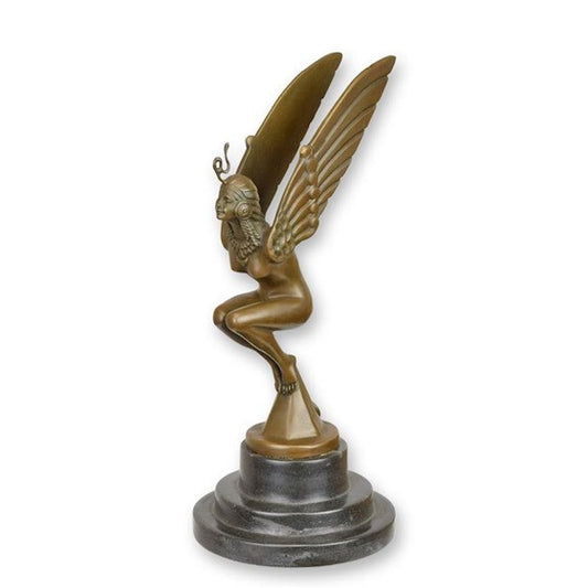 Statue Sculpture Bronze Art Déco Nouveau Mascotte Voiture Femme BJ-87 Moderne
