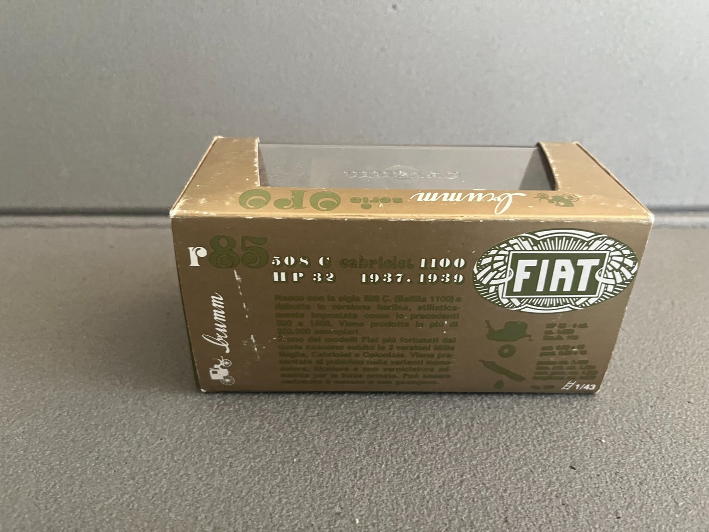 Voiture Miniature Fiat 508 C Cabriolet 1100 Brumm Italy au 1/43