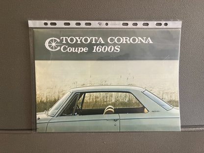 Ancien Dépliant Brochure Documentation Automobile Toyota Corona Coupe 1600s