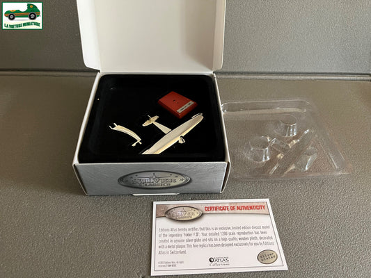 Avion miniature chrome Fokker F.III Atlas Silver Classics au 1/200