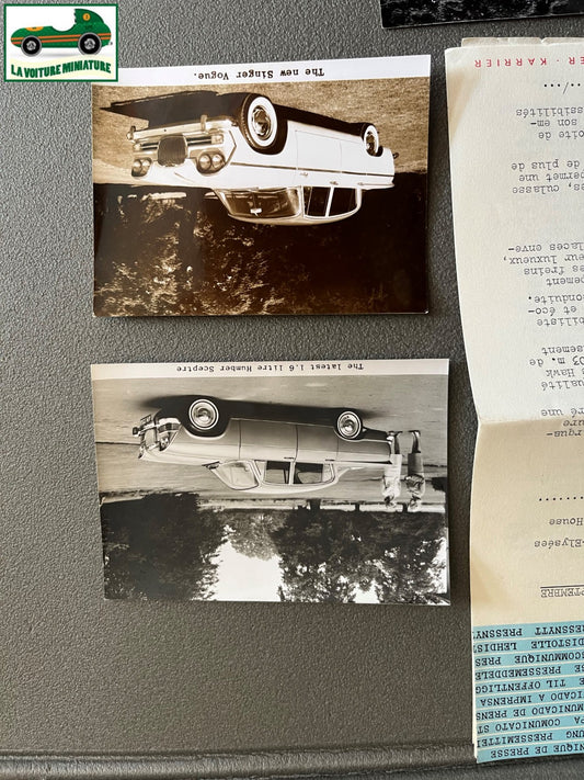Ancien Documentation Automobile Communiqué Presse Rootes Motors Humber Photo