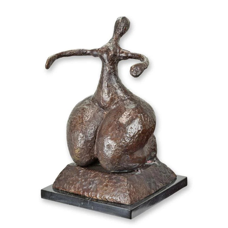 MODERNISTE STATUE MODERNE SCULPTURE BRONZE FEMME EROTIQUE ALLONGÉE