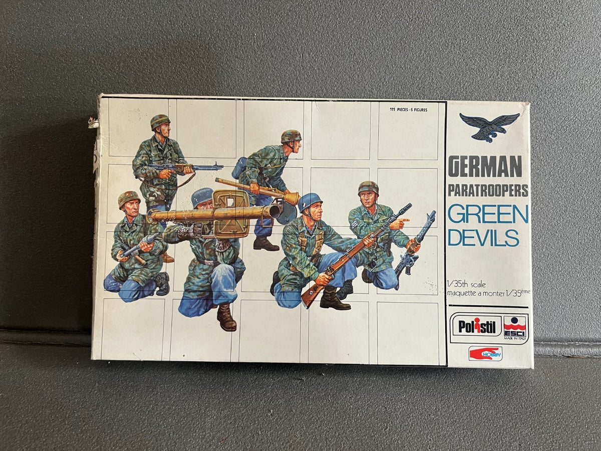 Maquette Militaire Figurine Soldat German Green Devils Paratrooper Polistil 1/35