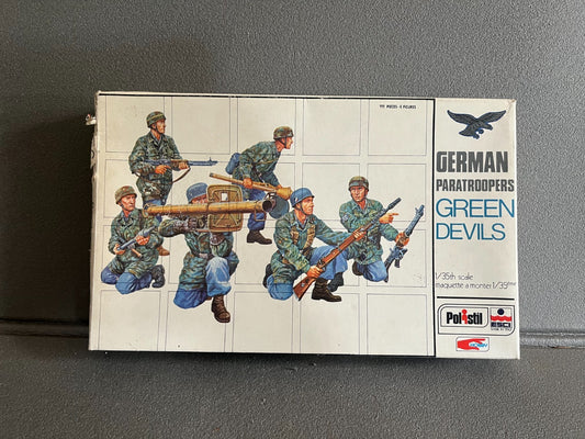 Maquette Militaire Figurine Soldat German Green Devils Paratrooper Polistil 1/35
