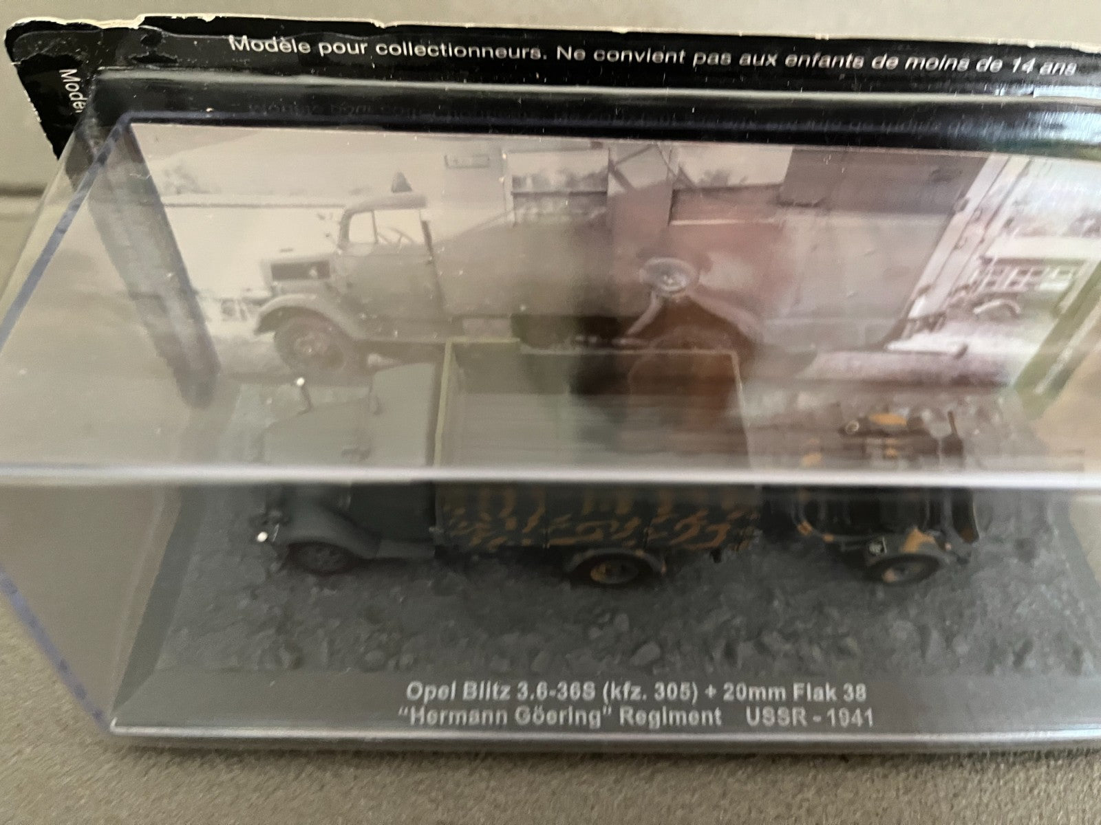 Miniature Militaire Char Tank Blindé Opel Blitz 3.6-36S 20mm Flak 38 Altaya 1/72