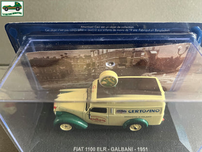 Voiture Miniature Fiat 1100 ELR Galbani 1951 au 1/43