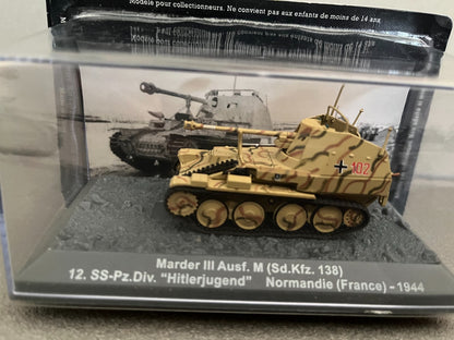 Miniature Militaire Char Tank Blindé Marder III Ausf. M Normandie Altaya 1/72