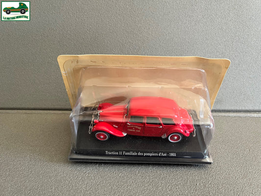 Voiture Miniature Citroen Traction 11 Familiale Pompiers d'Azé 1955 au 1/43