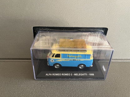 Voiture Miniature Camion Publicitaire Alfa Romeo 2 Melegatti 1956 au 1/43