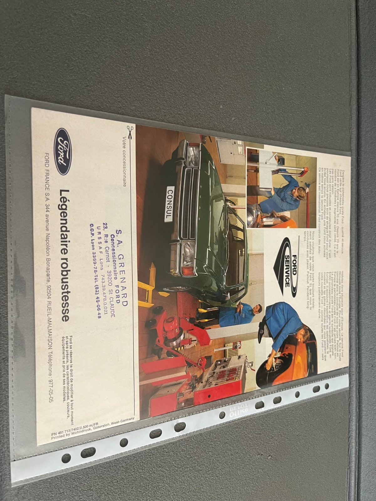 Ancien Dépliant Brochure Documentation Automobile Ford Guide 1974